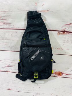 Spiderwire Sling Backpack Black Neon Yellow Tactical Fishing Bag SPB004SPWR-008