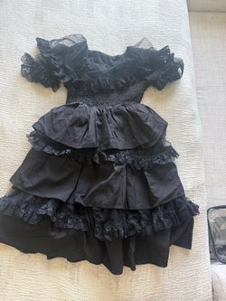 Black girls size 7 dress Halloween