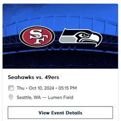 Seattle Seahawks vs San Francisco (SF) 49ers-Price Per Ticket 