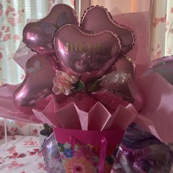 Mothers Day Hearts Balloons Bouquet 