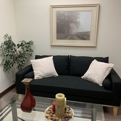 Black Sofa New Only Used Briefly