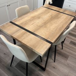 Modern Dining Table And 3 Chairs