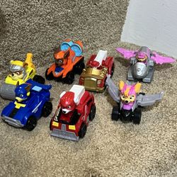 Paw Patrol lot of 7 vehicles cars plane Skye Chase Rubble Marshall Zuma 