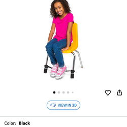 Bouncyband Original Bouncy Bands for Chairs, Black, 1 Count –Chair Bands for 13” to 17” Wide Chair Legs with 1.5” Diameter Support Pipes – Silent Sens