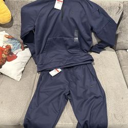 Nike Sweatsuit Navy Blue Size Large 