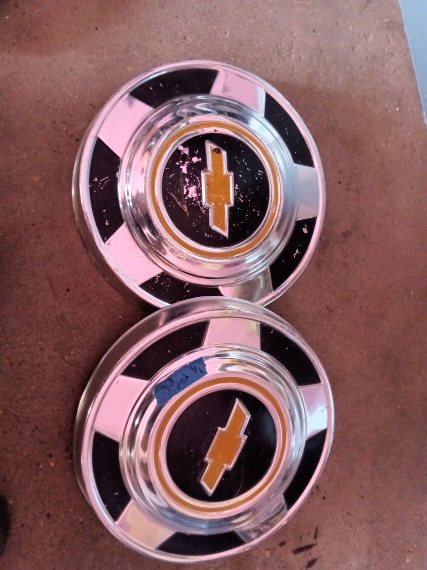 2 Chevy 1/2 Ton Pickup Truck Hubcaps