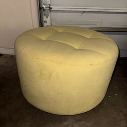Green/yellow Retro Ottoman 