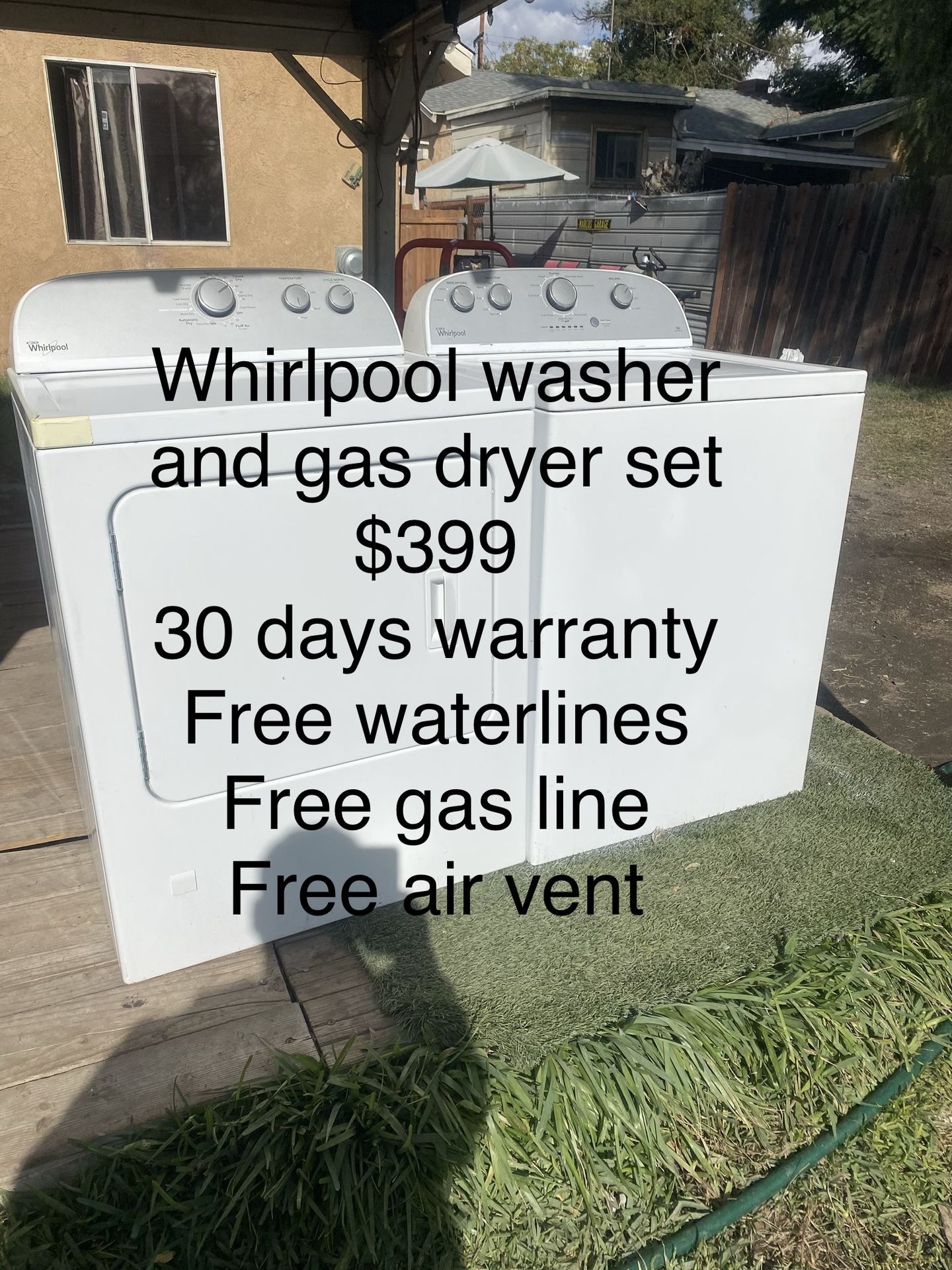 Whirlpool Washer And Gas Dryer Matching Set