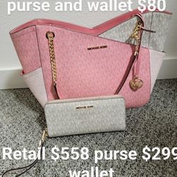 Authentic Michael Kors Purse W/wallet