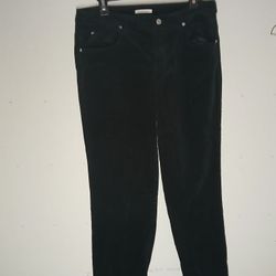 JONES NEW YORK Sport Womens Size 8 Black Corduroy Straight Leg Pants Stretch