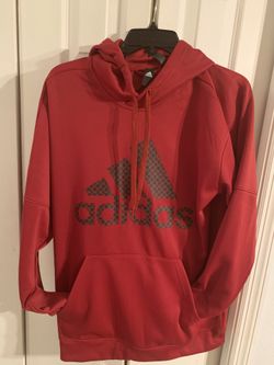 Red Adidas hoodie ...Size L