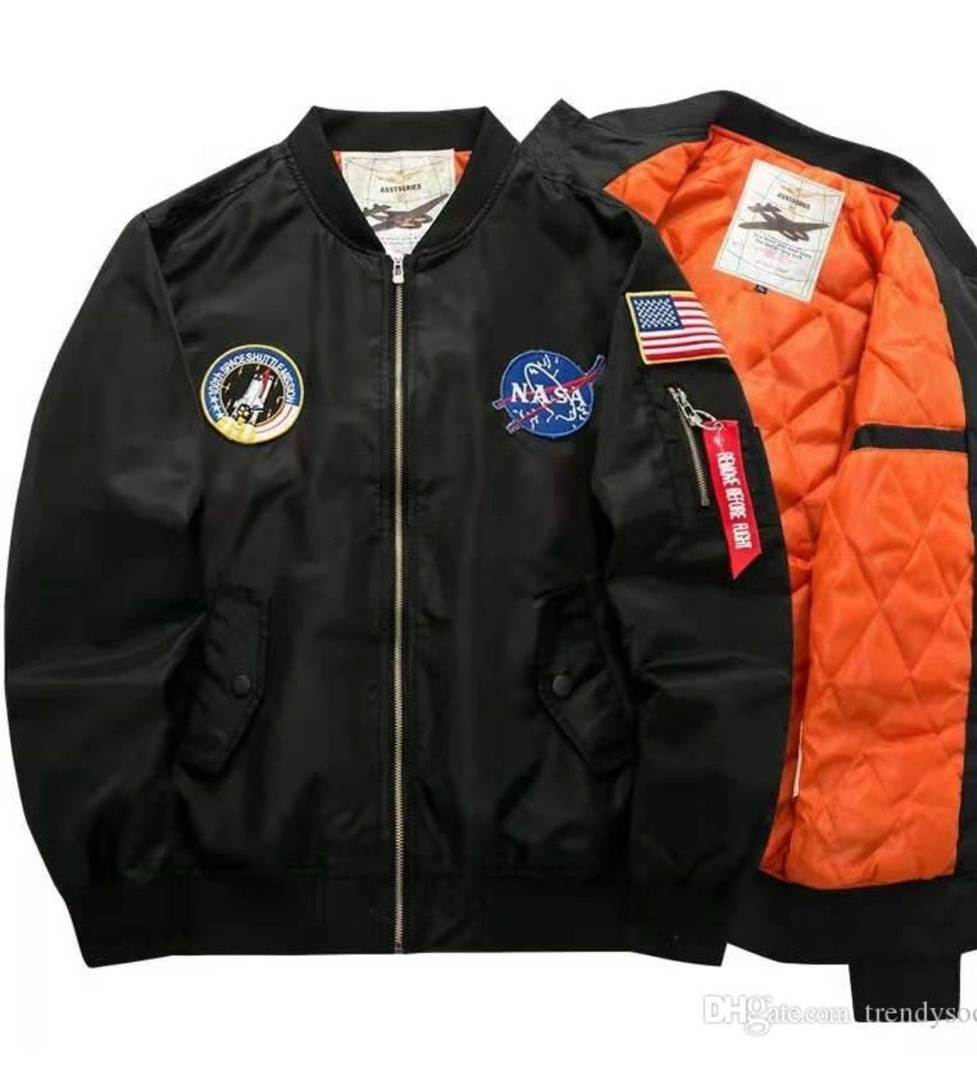 Asstseries Militare NASA Space Bomber Jacket Men’s 6XL