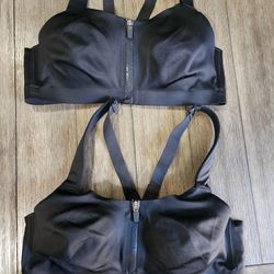 2 Victoria Secret Sport Bras With Extra Support Black Sz. 36C Pre-owned 