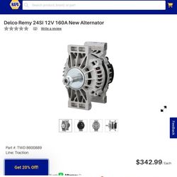 Delco Remy 24SI 12V 160A New Alternator