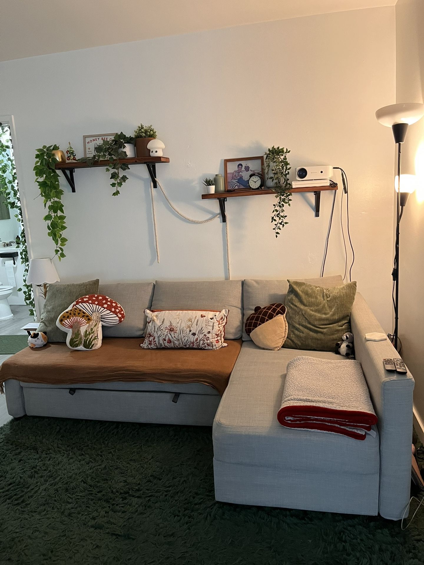 IKEA FRIHETEN Sleeper Sectional Couch – Light Gray – Must Sell ASAP