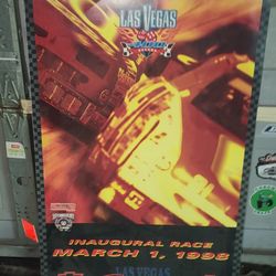 Las Vegas Motor Speedway 1988 Cardboard Sign.