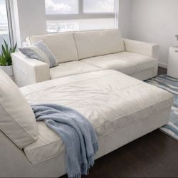 Real Leather IKEA KIVIK Sectional Sofa