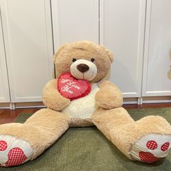 Giant Teddy Bear Holding An I Love You Heart Plush For Gifts