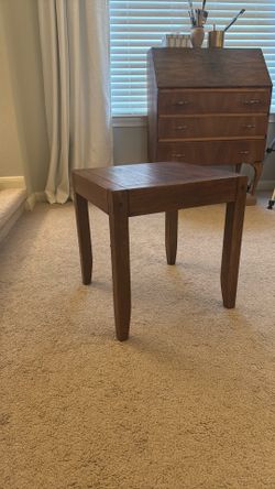 Solid wood side table