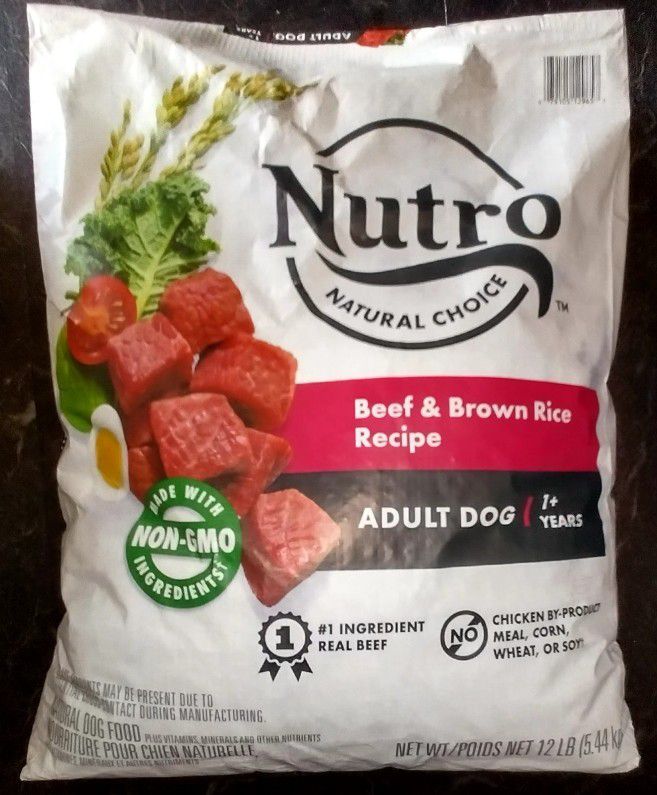 Nutro Natural Choice™ Adult Dry Dog Food - Non GMO, Beef & Brown Rice 12LB