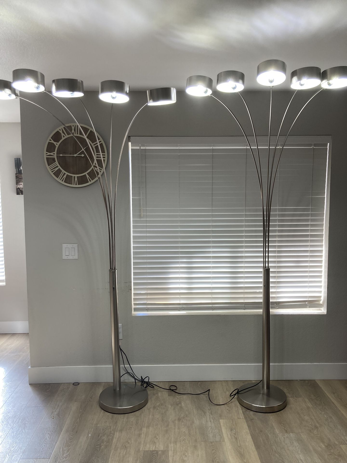 Two LED 5-Arched Floor Lamps