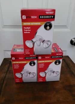 Utilitech Motion-Activated Security Floodlight – Lot of 3