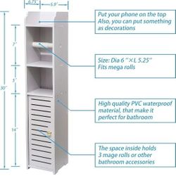 4 Tier Bathroom Storage Cabinet (New In Box)