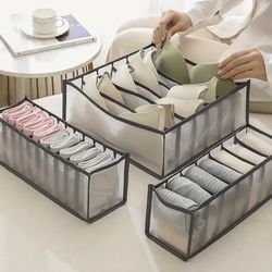3pcs Storage Boxes, Household Compartment for Clothes, Drawers Dividers 