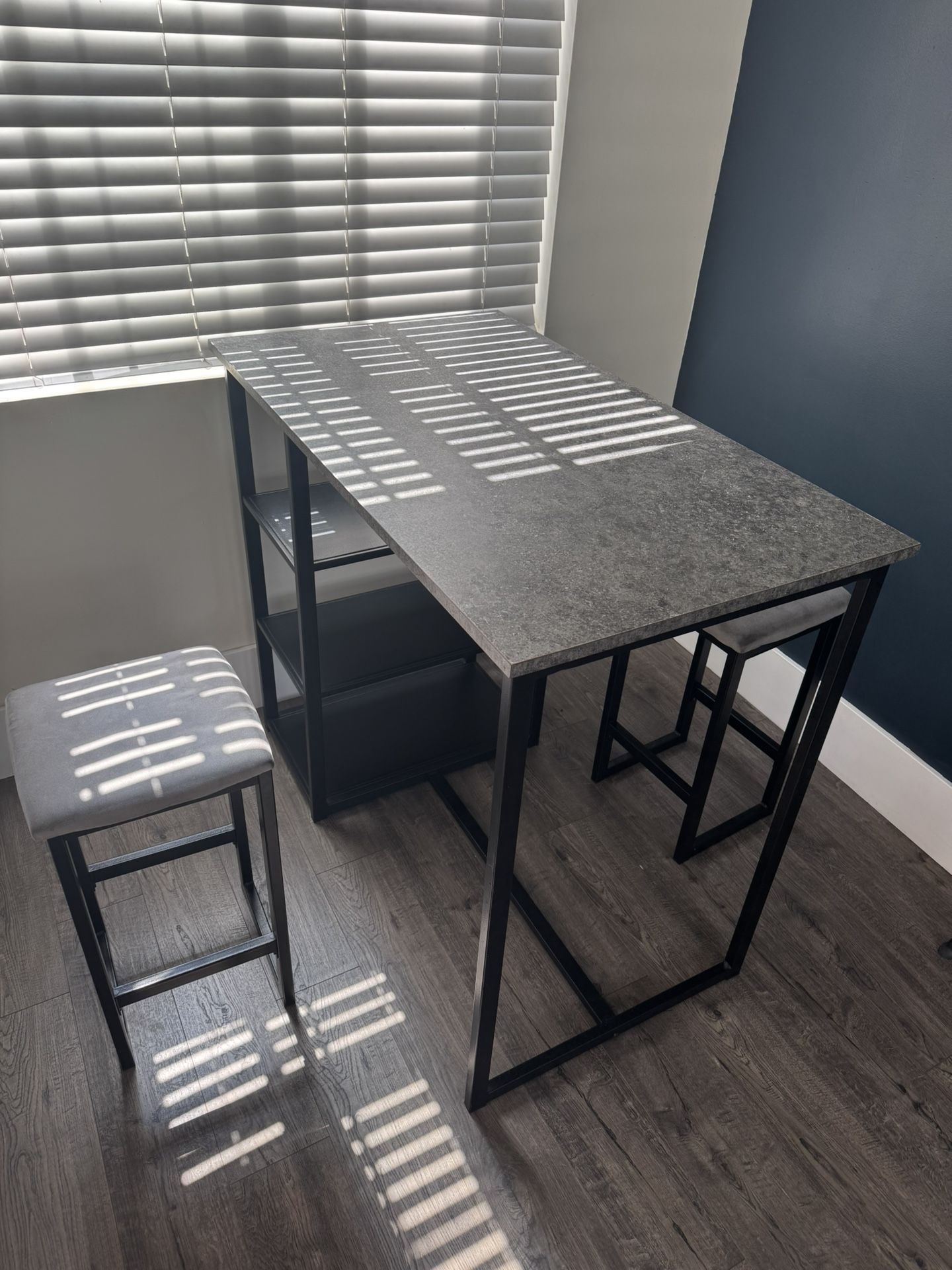 Kitchen table for two with stools
