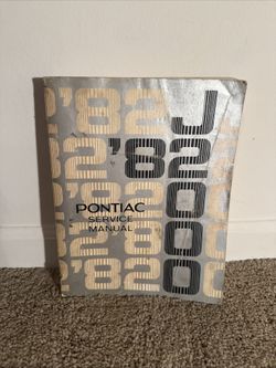 BOOK 1982 PONTIAC J2000 SERVICE MANUAL GM