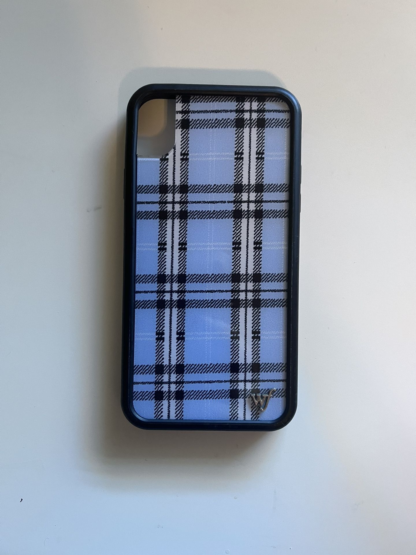 Blue Plaid Wildflower Phone Case