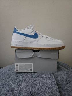 Nike Air Force 1 Low White Blue Gum Size 7Y