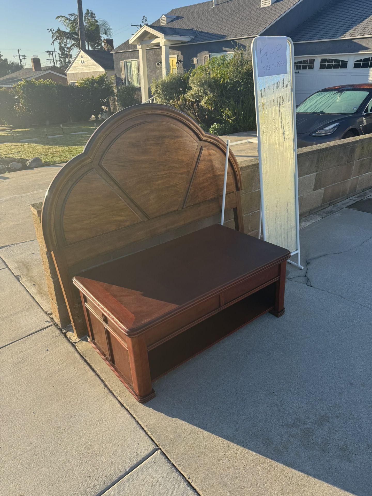 Queen Headboard And Coffee Table 