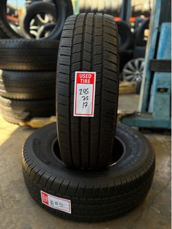 2 Michelin used tires 245/75/17 LT