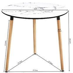 Faux Marble, Round 32" Dining Table