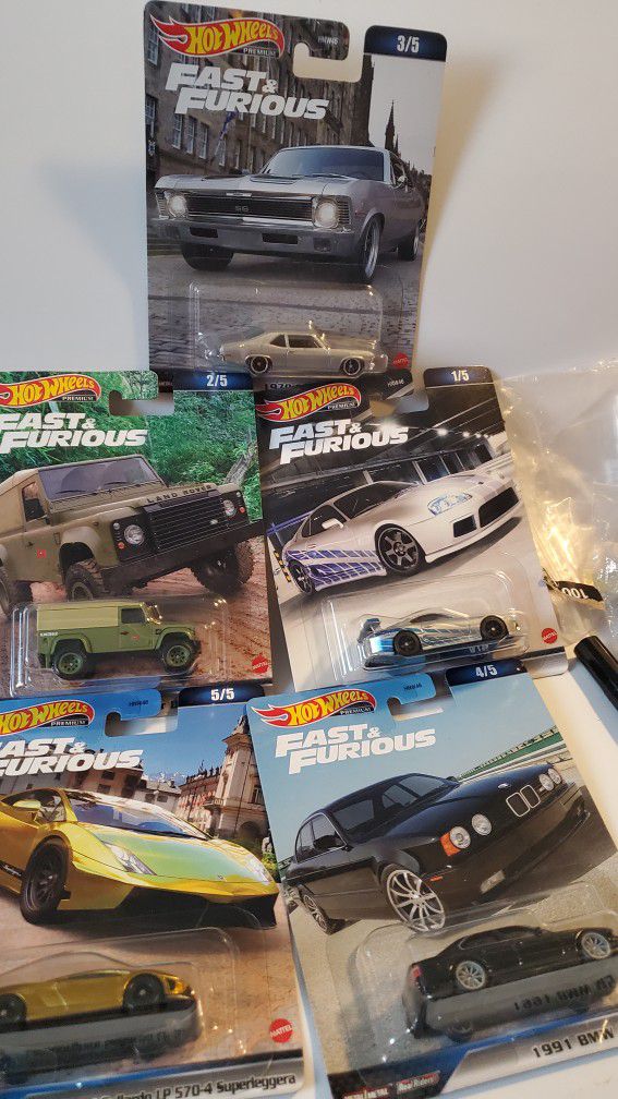 2023 Hot Wheels Premium Fast & Furious: Land Rover, Lamborghini,  Toyota Supra, Chevrolet Nova, Bmw Toy Cars