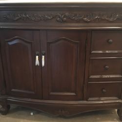 42"x20"x35" bath vanity brown 