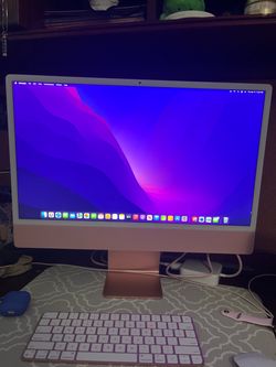 Apple iMac 24” 2021 Pink – Excellent Condition, Barely Used