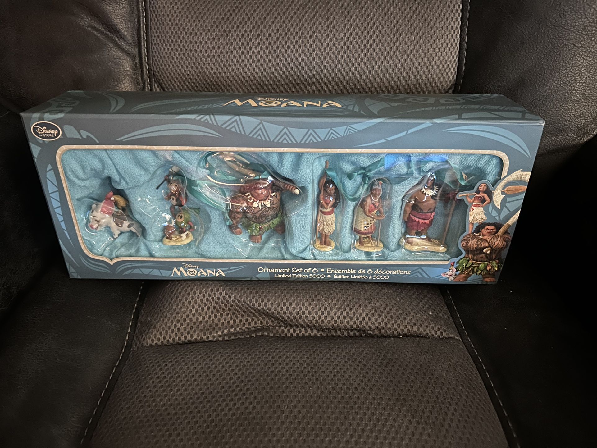Disney Moana Limited Edition 6 Piece Boxed Ornament Set Brand New