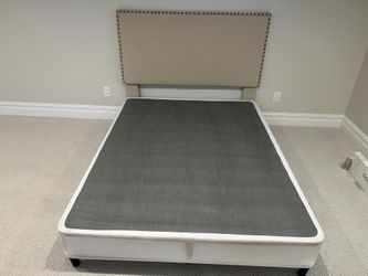 Queen Cloth Headboard & Boxspring