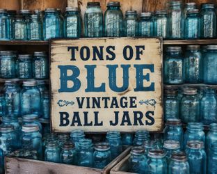 Blue Vintage Ball Jars