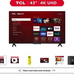 TCL 43" Smart Roku TV