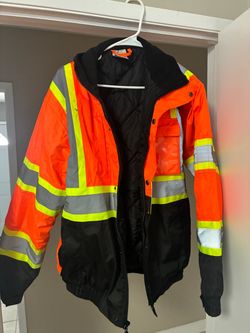 Hi-Vis Safety Bomber Jacket Orange