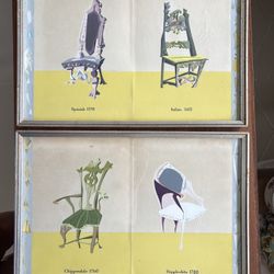 History Of Chairs Framed Vintage