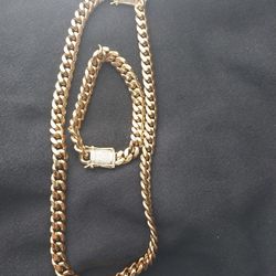 18k  Gold Plated Chain Combo 