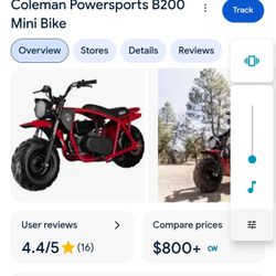 B200r Mini Bike Coleman 