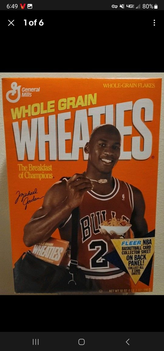 Wheaties Cereal Box Vintage Michael Jordan