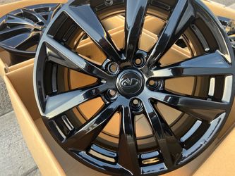 Infinity Q50 rims 17” OEM Factory Wheels Rines new gloss black powder coated ( exchange available )( Cambio Disponible )
