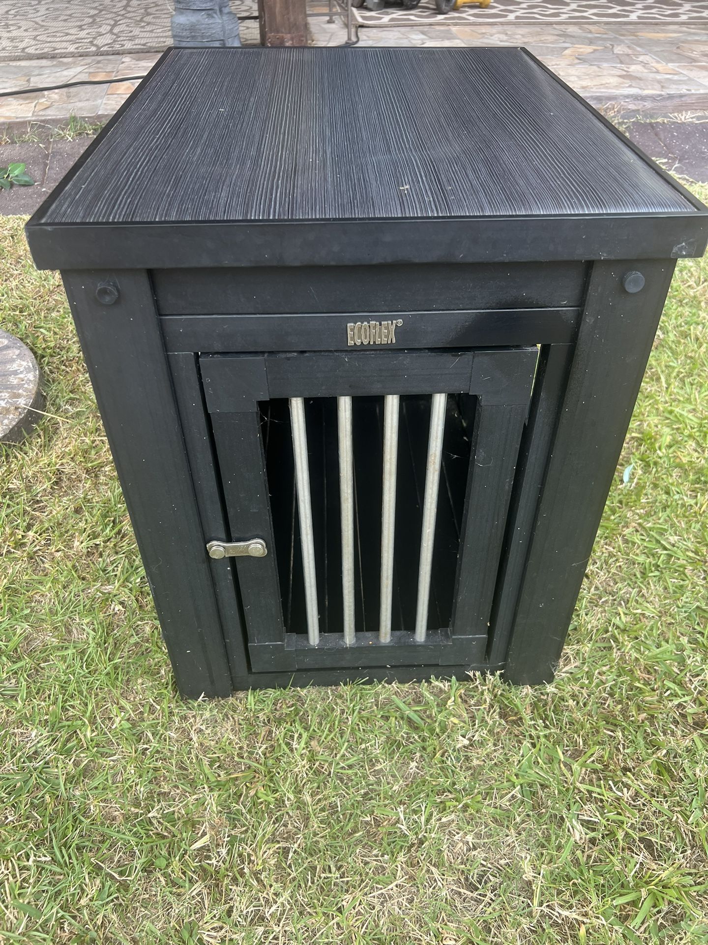 Pet Espresso Dog Crate w/ Metal Spindles