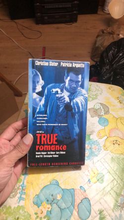 True Romance VHS Movie 1993 with Christian Slater, Patricia Arquette, Brad Pitt, Christopher Walken, etc.